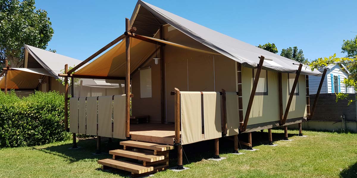 Location insolite en lodge toilé au camping à Saint-Hilaire-de-Riez en Vendée